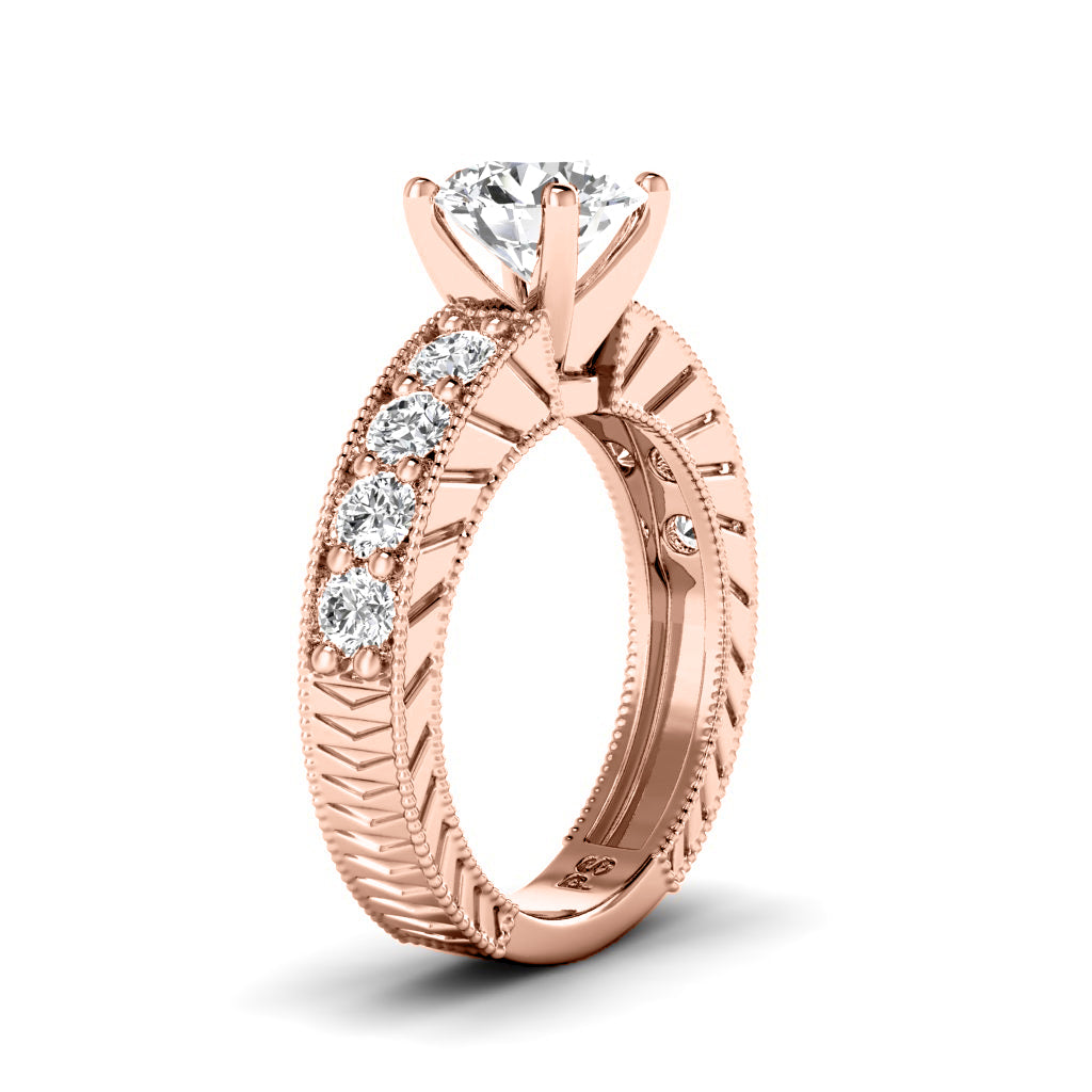 1.20-2.35 CT Princess & Round Cut Natural Diamonds - Engagement Ring