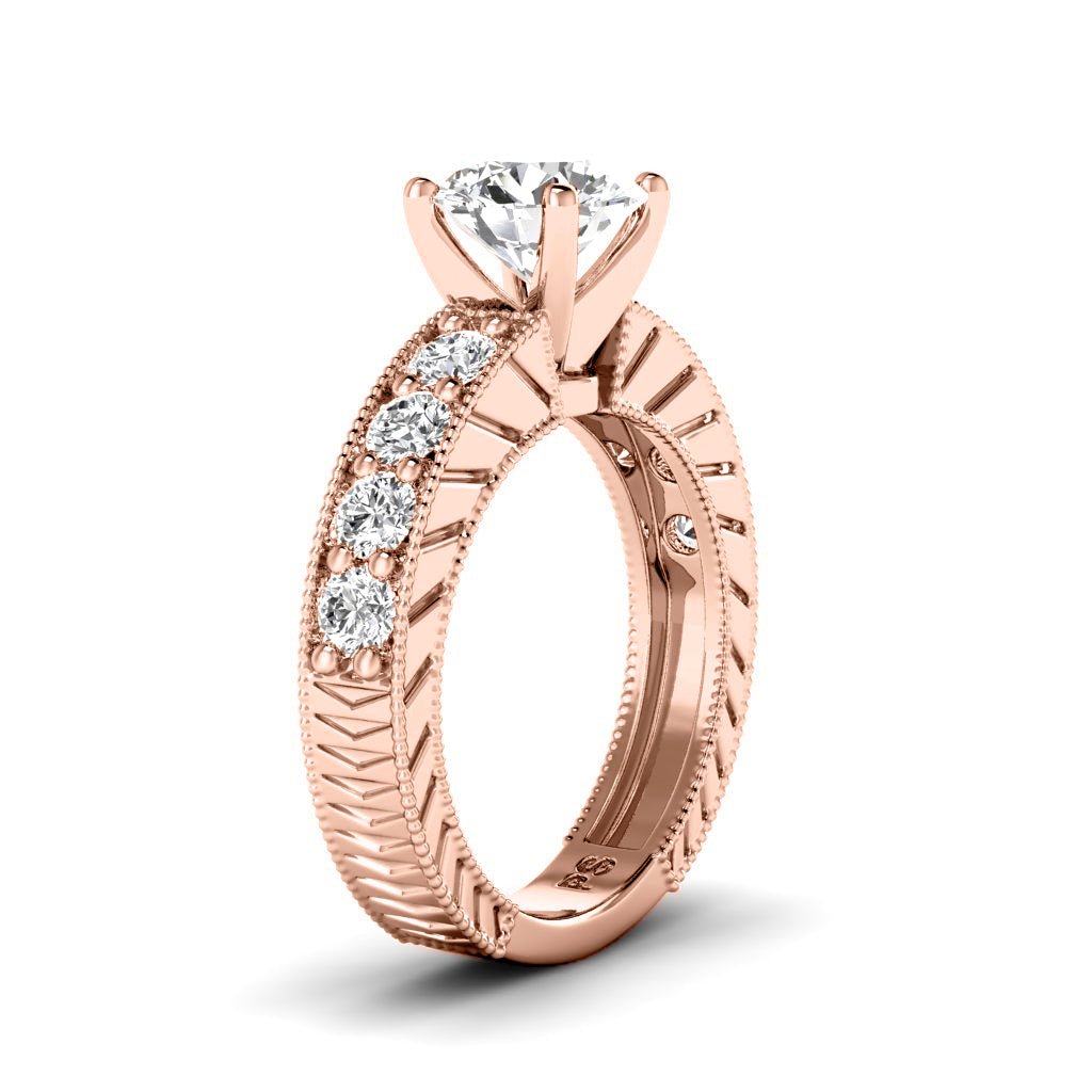 1.20-2.35 CT Princess & Round Cut Natural Diamonds - Engagement Ring