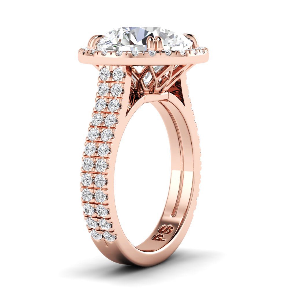 11.65 CT Round Cut Diamonds - Halo Rings