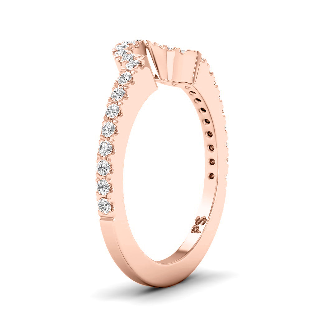 0.30 CT Round Cut Lab Grown Diamonds - Wedding Band