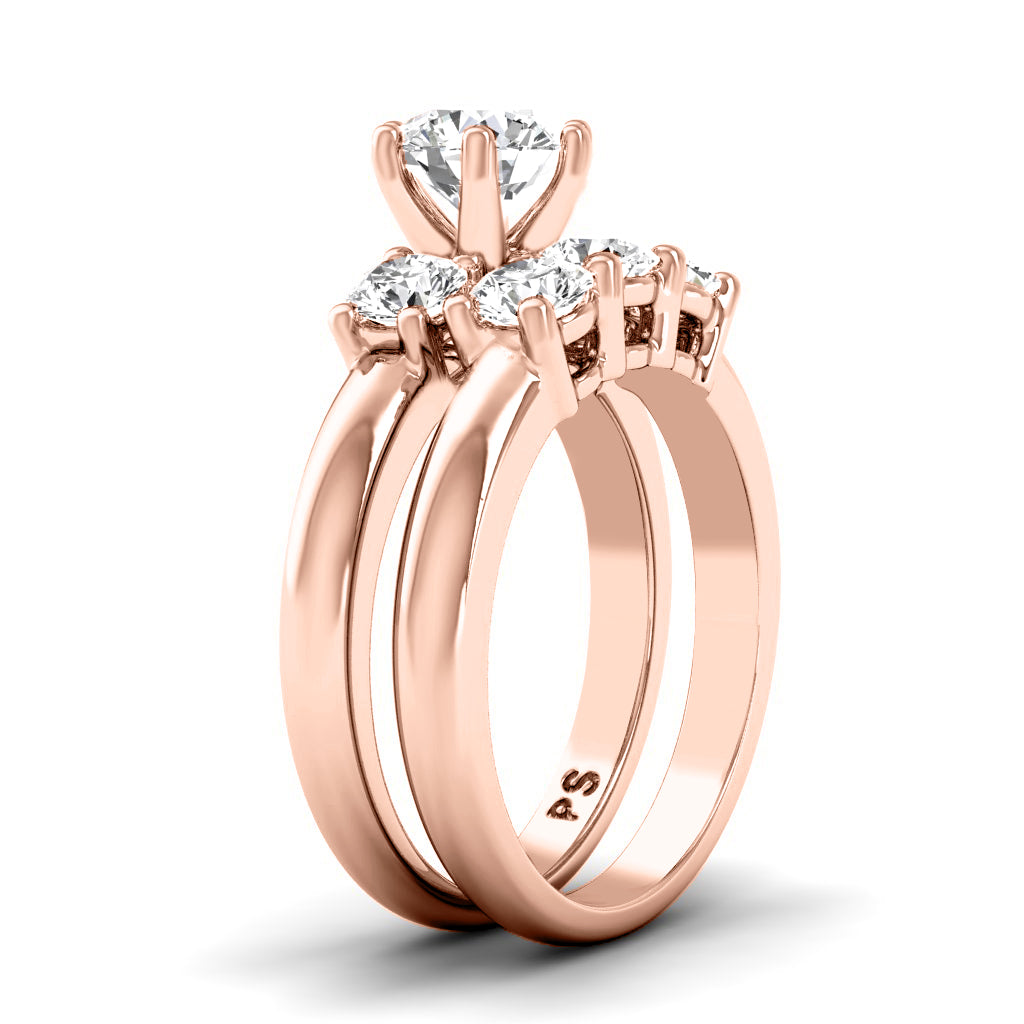 1.35-2.50 CT Round Cut Natural Diamonds - Bridal Set