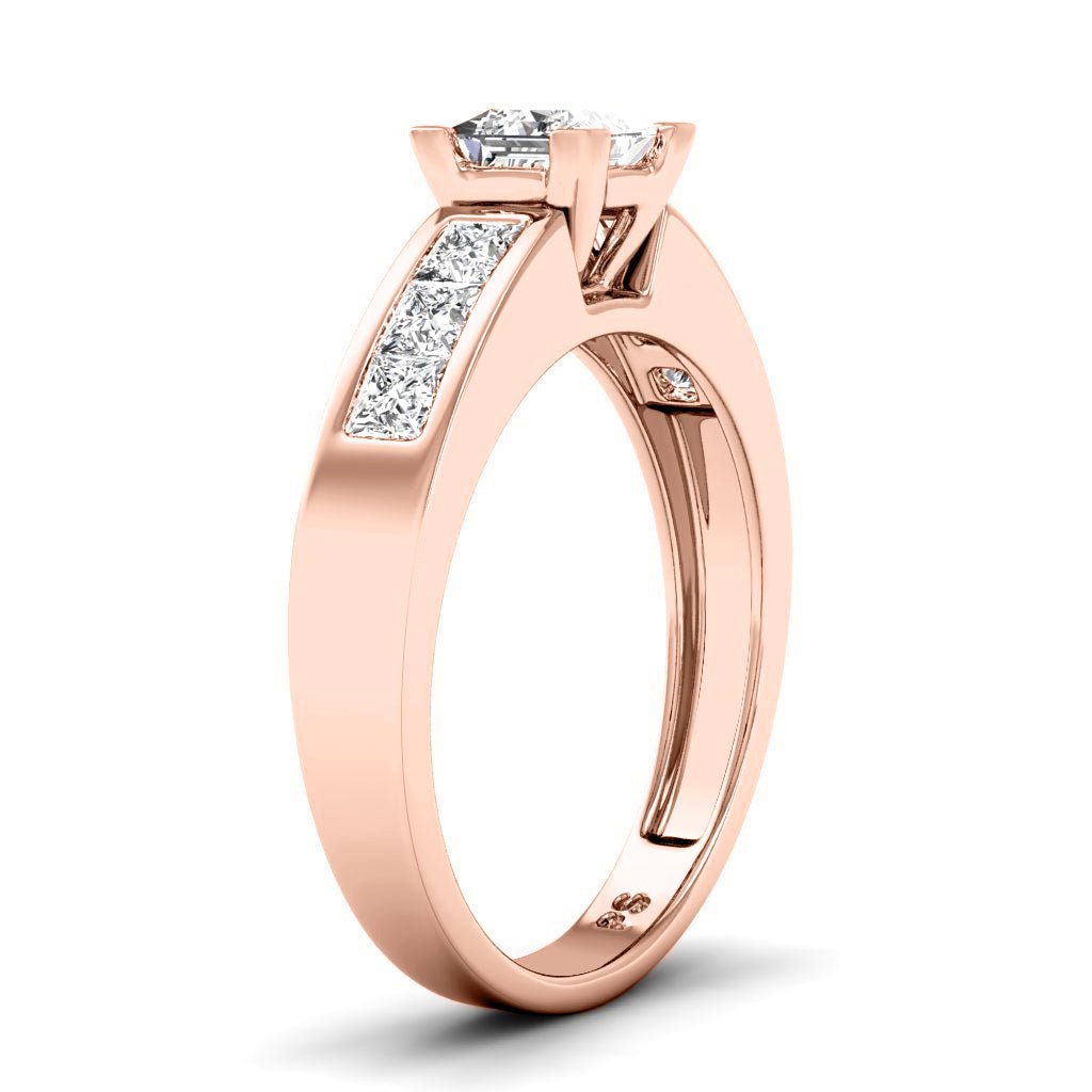 1.15-2.30 CT Princess Cut Natural Diamonds - Engagement Ring