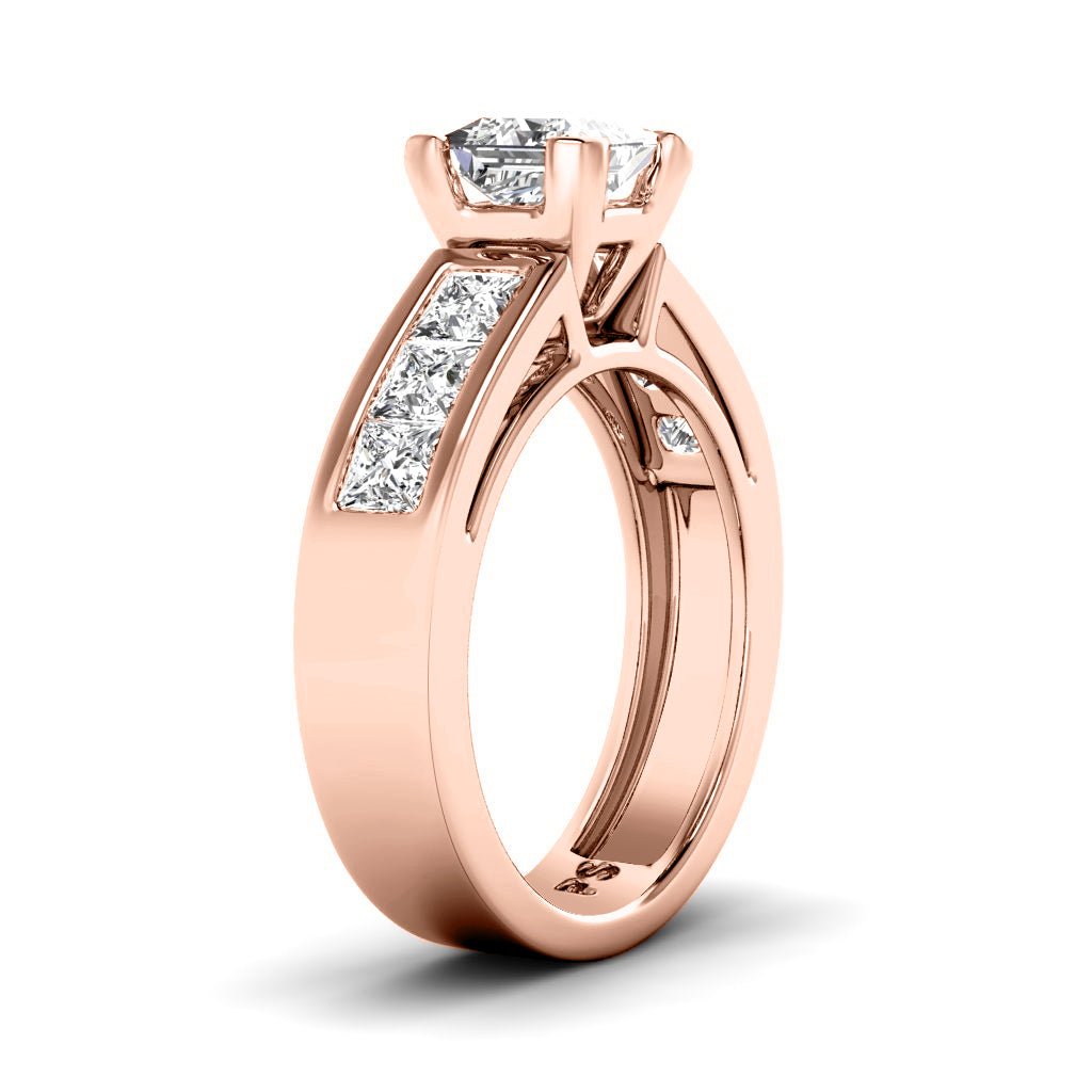 1.40-2.55 CT Princess Cut Natural Diamonds - Engagement Ring