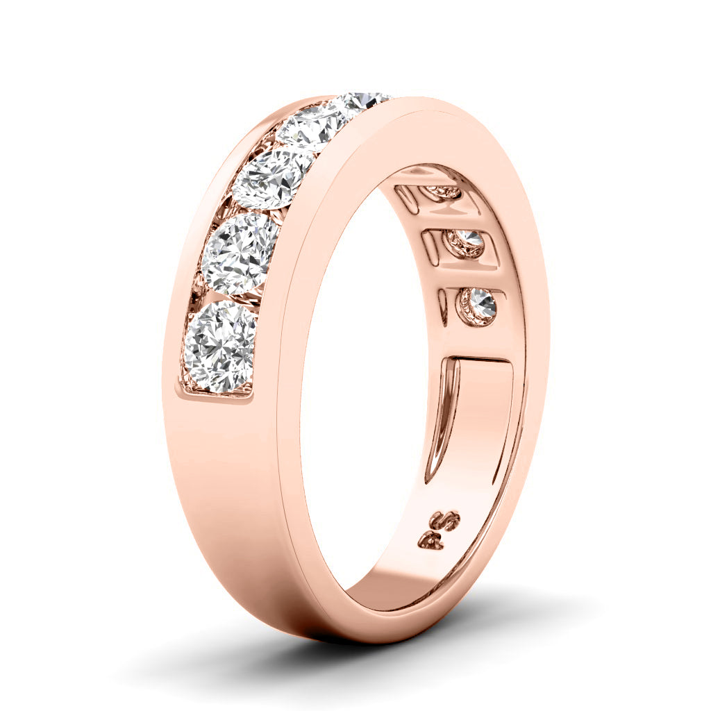 1.35 CT Round Cut Lab Grown Diamonds - Wedding Band