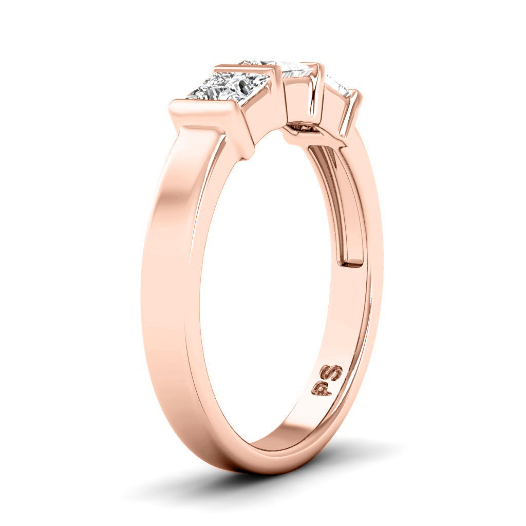 1.05 CT Princess Cut Lab Grown Diamonds - Wedding Band