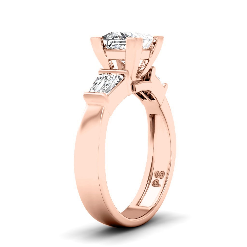 0.90 - 6.40 CT Princess & Taper Cut Diamonds - Engagement Ring - Primestyle.com