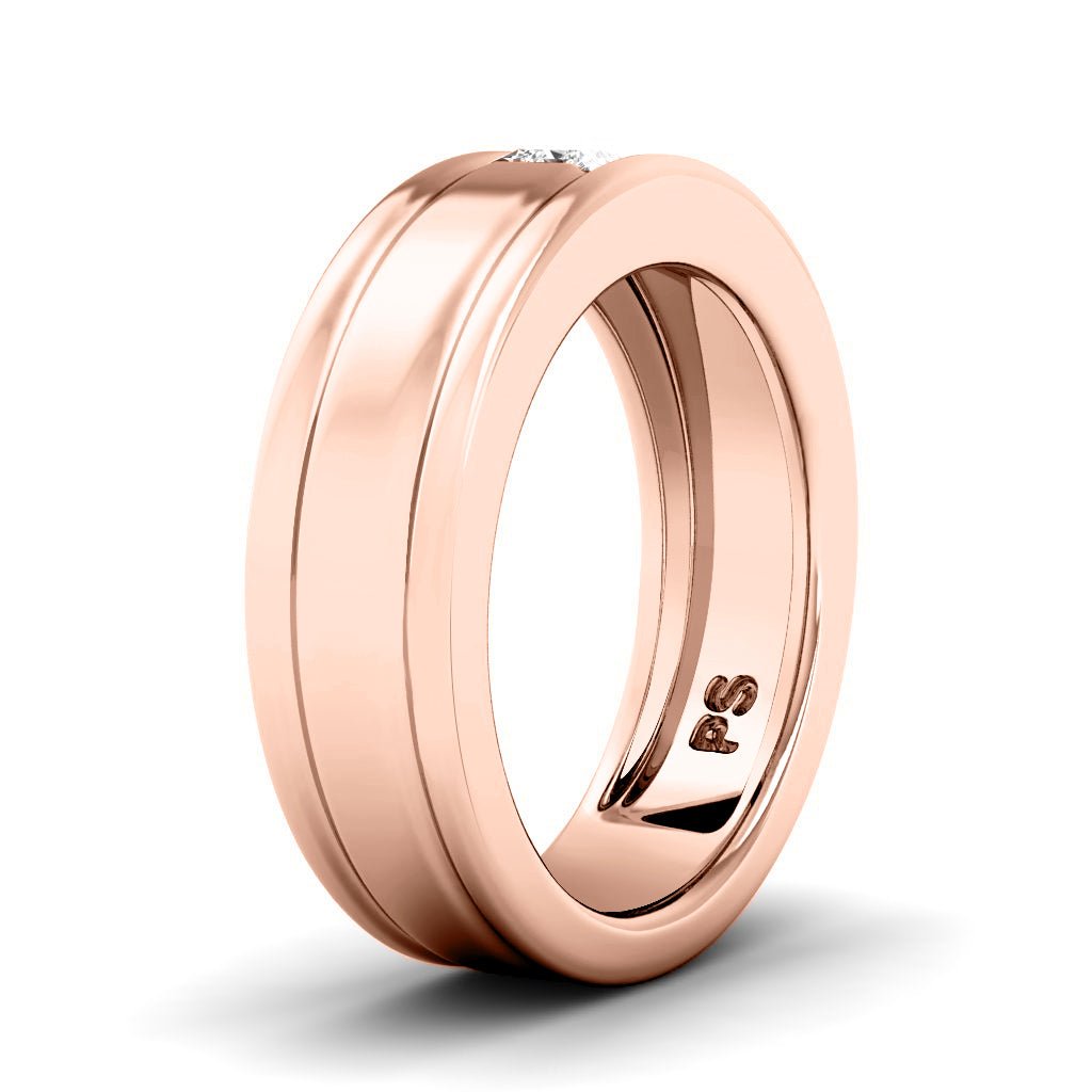 0.20 CT Princess Cut Natural Diamonds - Wedding Band