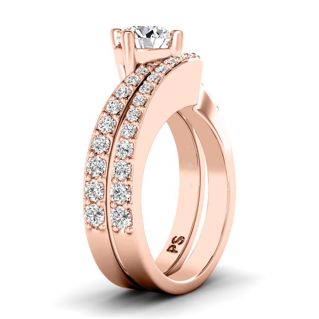 1.20 - 6.70 CT Round Cut Diamonds - Bridal Set - Primestyle.com