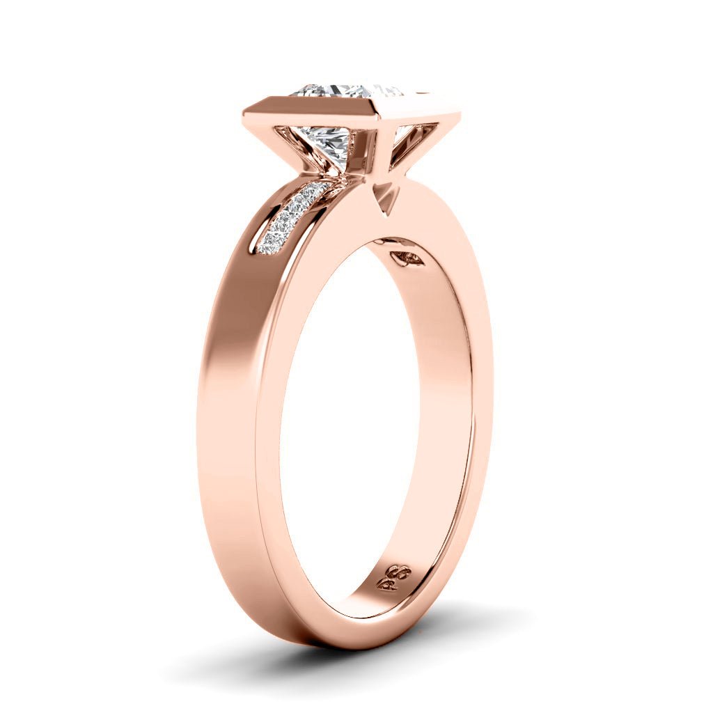 0.70-6.20 CT Princess Cut Lab Grown Diamonds - Engagement Ring