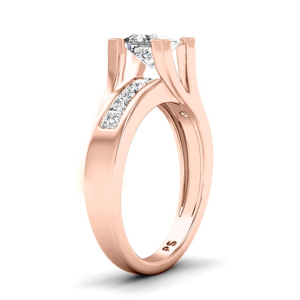 0.80 - 1.95 CT Princess Cut Natural Diamonds - Engagement Ring - Primestyle.com