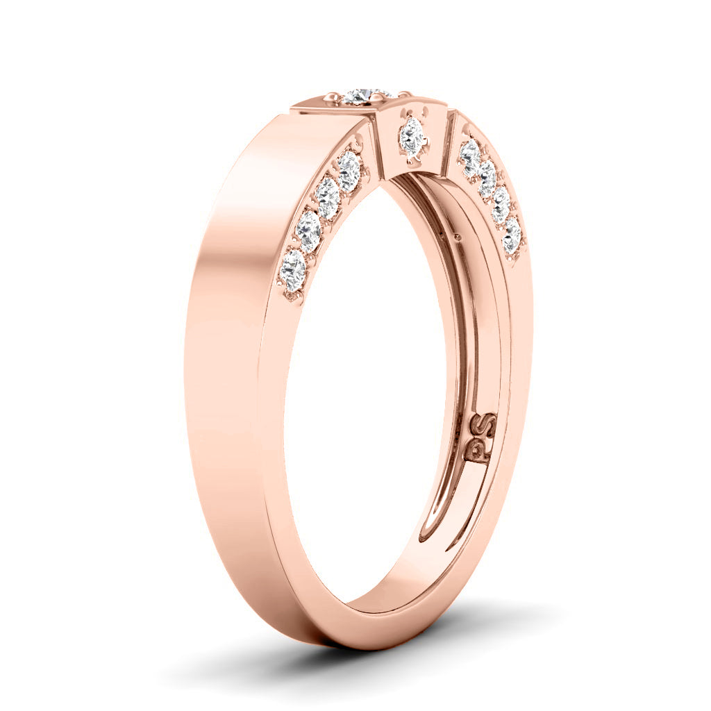 0.40 CT Round Cut Diamonds - Wedding Band