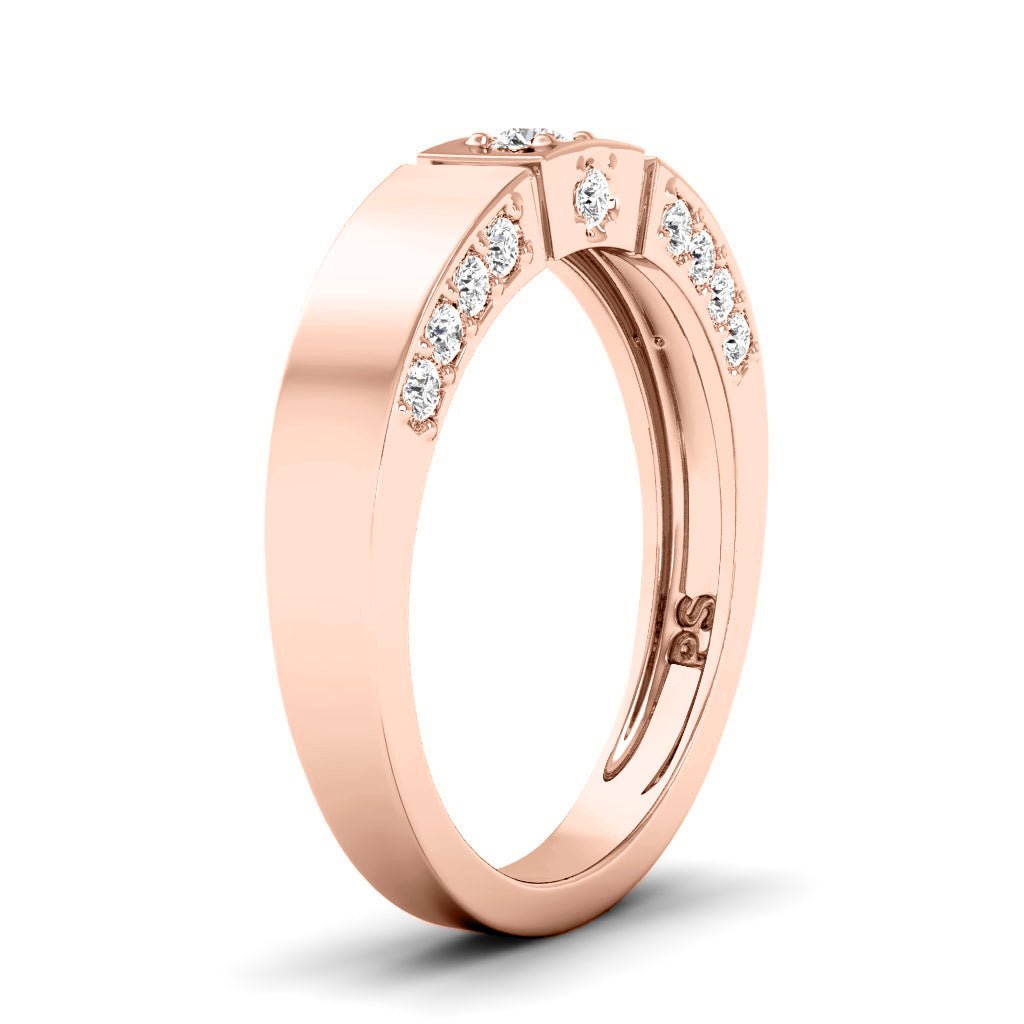 0.40 CT Round Cut Natural Diamonds - Wedding Band - Primestyle.com