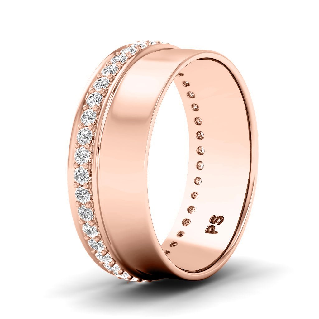 0.75 CT Round Cut Natural Diamonds - Wedding Band - Primestyle.com