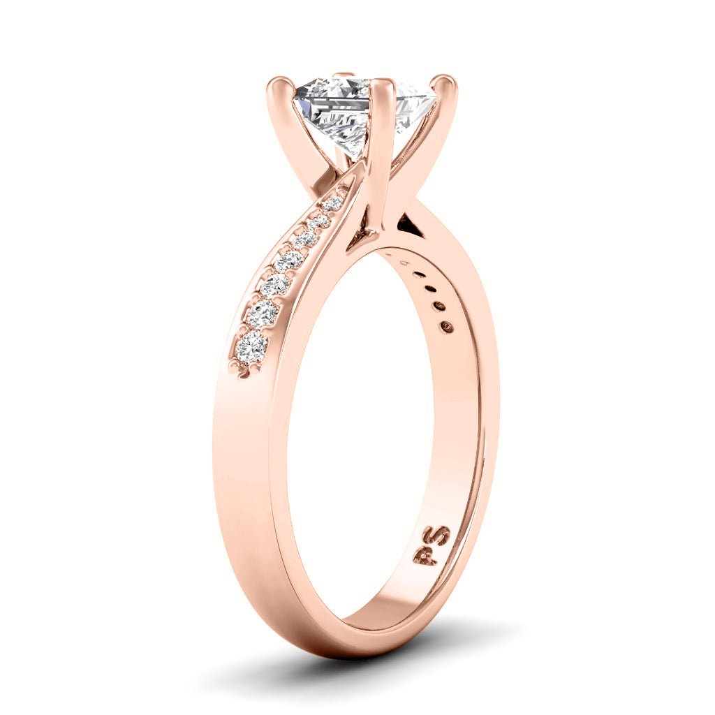 0.65-6.15 CT Princess & Round Cut Lab Grown Diamonds - Engagement Ring