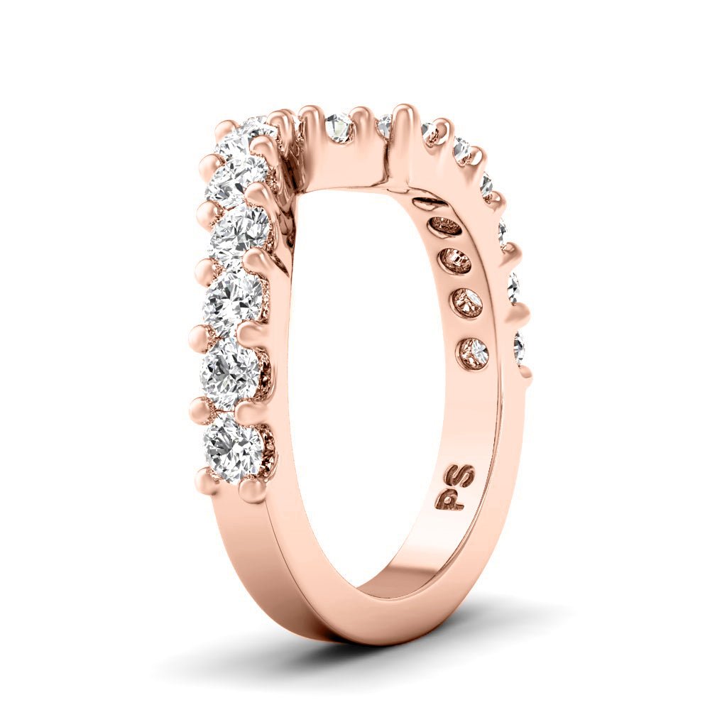 1.30 CT Round Cut Natural Diamonds - Wedding Band