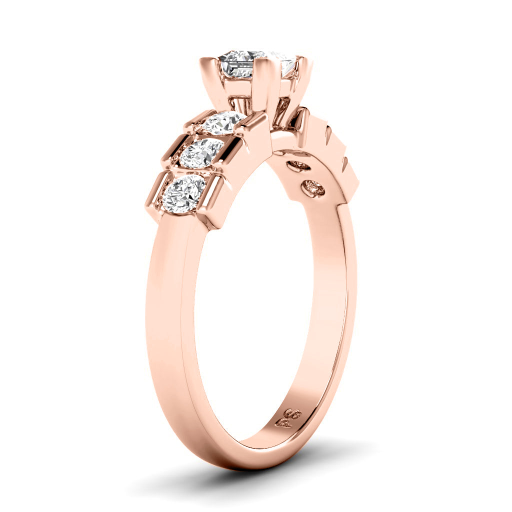 0.95-2.10 CT Round & Princess Cut Diamonds - Engagement Ring