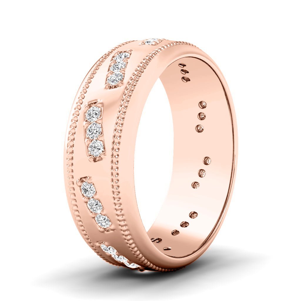 0.50 CT Round Cut Natural Diamonds - Wedding Band - Primestyle.com