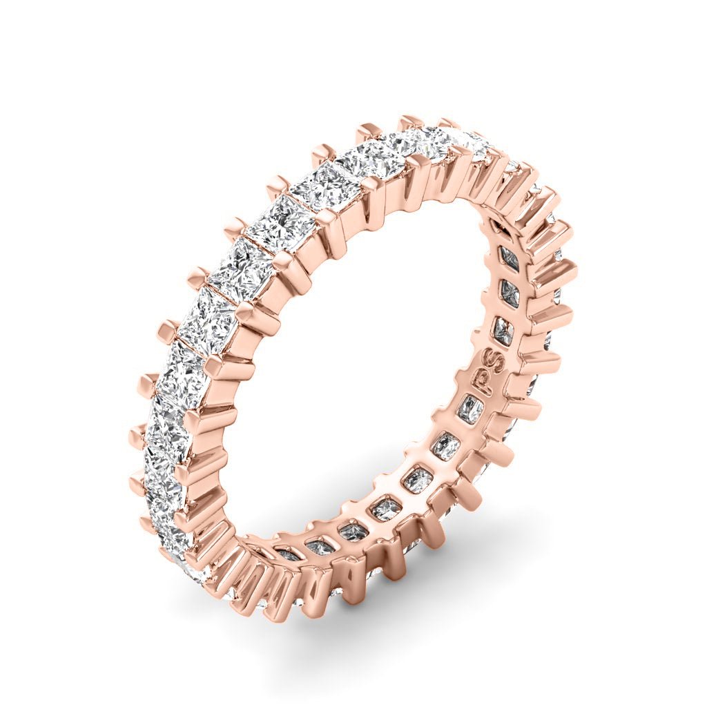 3.00-7.00 CT Princess Cut Diamonds - Eternity Rings