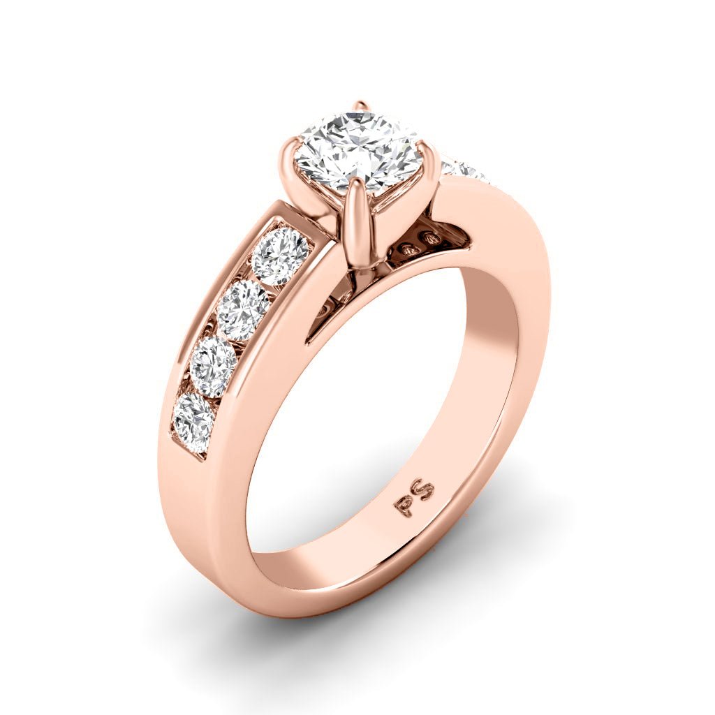 0.95-6.45 CT Round Cut Lab Grown Diamonds - Engagement Ring