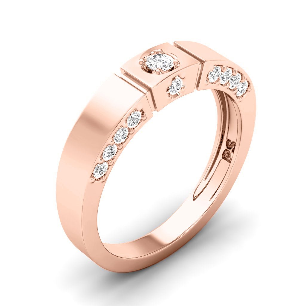 0.40 CT Round Cut Natural Diamonds - Wedding Band - Primestyle.com