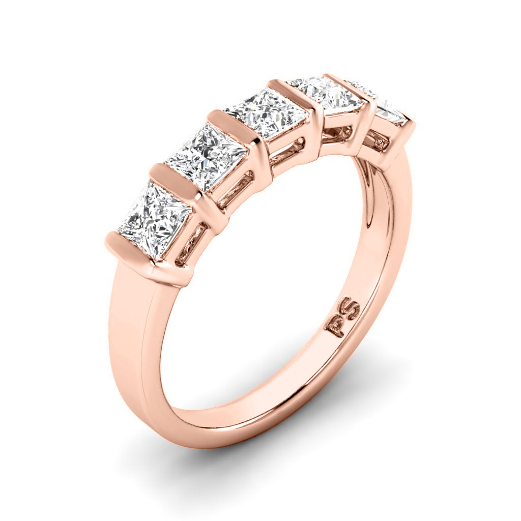 1.00 CT Princess Cut Diamonds - Wedding Band