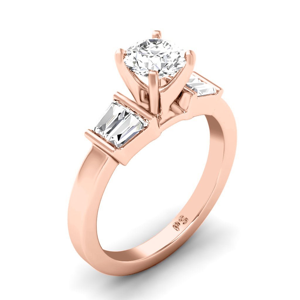 0.90 - 6.40 CT Round & Taper Cut Diamonds - Engagement Ring - Primestyle.com