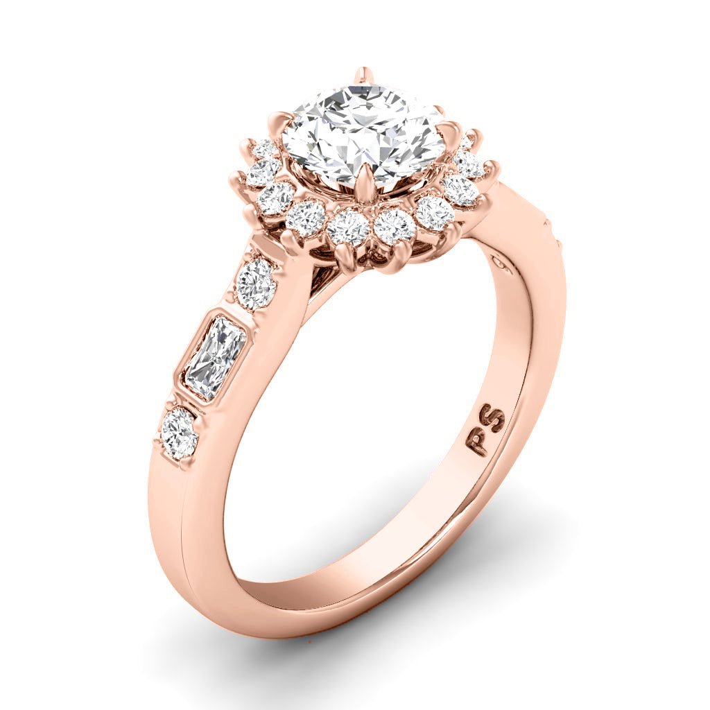 0.92-2.07 CT Radiant & Round Cut Natural Diamonds - Engagement Ring