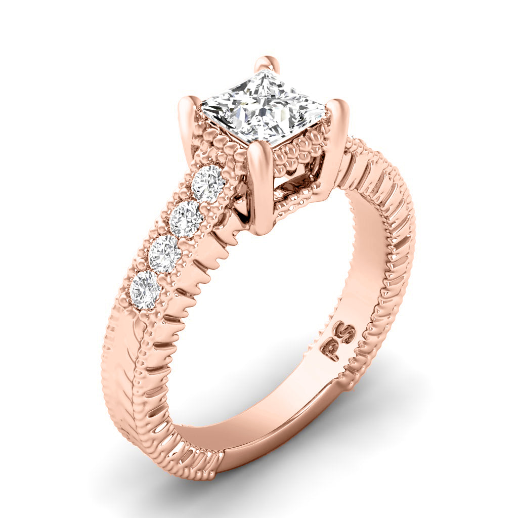 0.65-1.80 CT Round & Princess Cut Diamonds - Engagement Ring