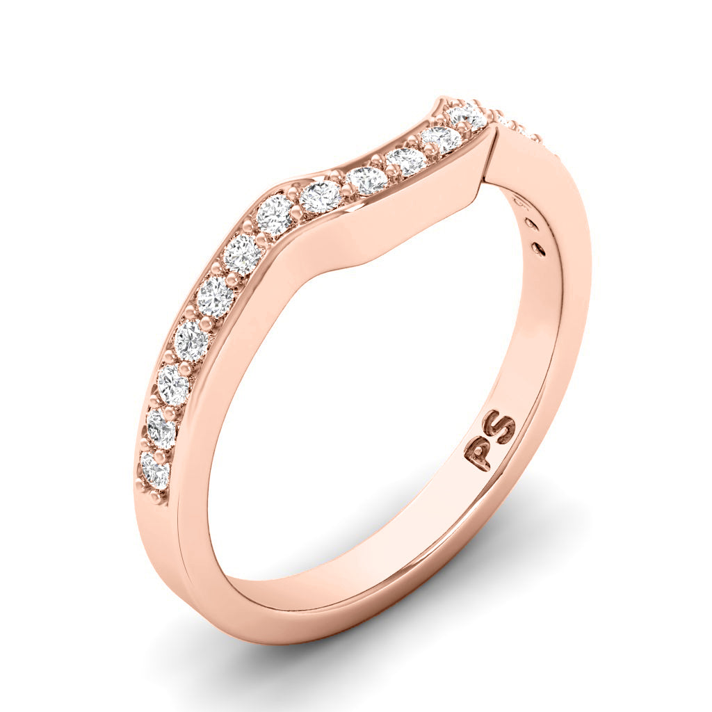 0.25 CT Round Cut Natural Diamonds - Wedding Band