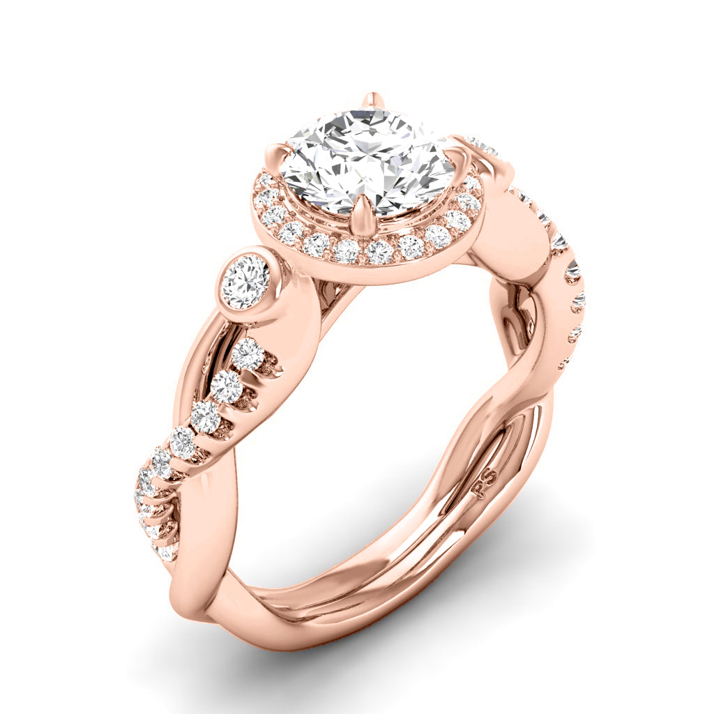 0.97-3.47 CT Round Cut Lab Grown Diamonds - Engagement Ring