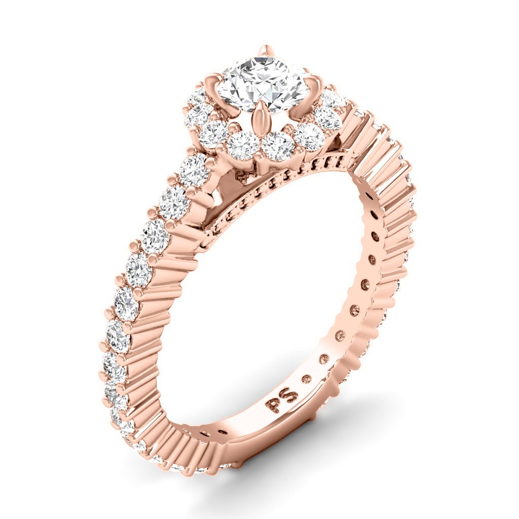 1.35-6.85 CT Round Cut Lab Grown Diamonds - Engagement Ring