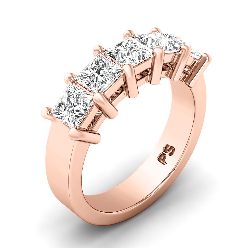 1.70 CT Princess Cut Natural Diamonds - Wedding Band
