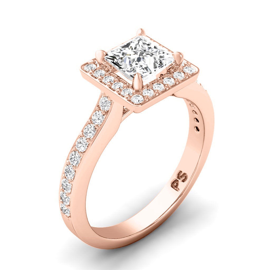 0.75-1.90 CT Round & Princess Cut Diamonds - Engagement Ring