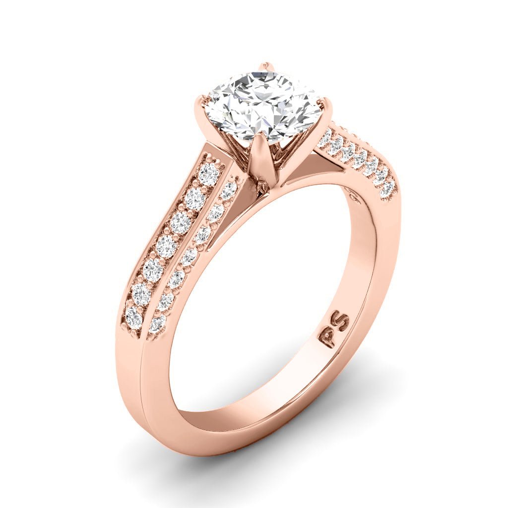 0.90-6.40 CT Round Cut Diamonds - Engagement Ring