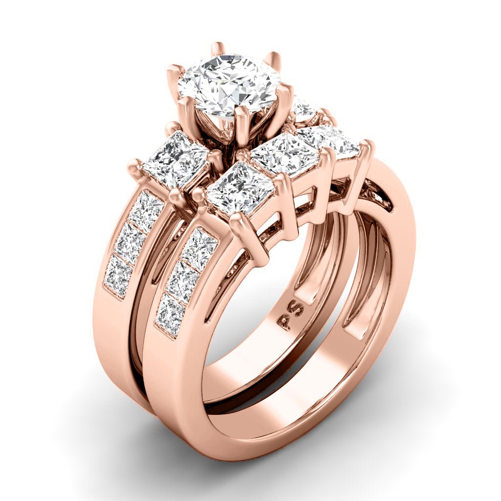 2.45-7.95 CT Princess Cut Diamonds - Bridal Set