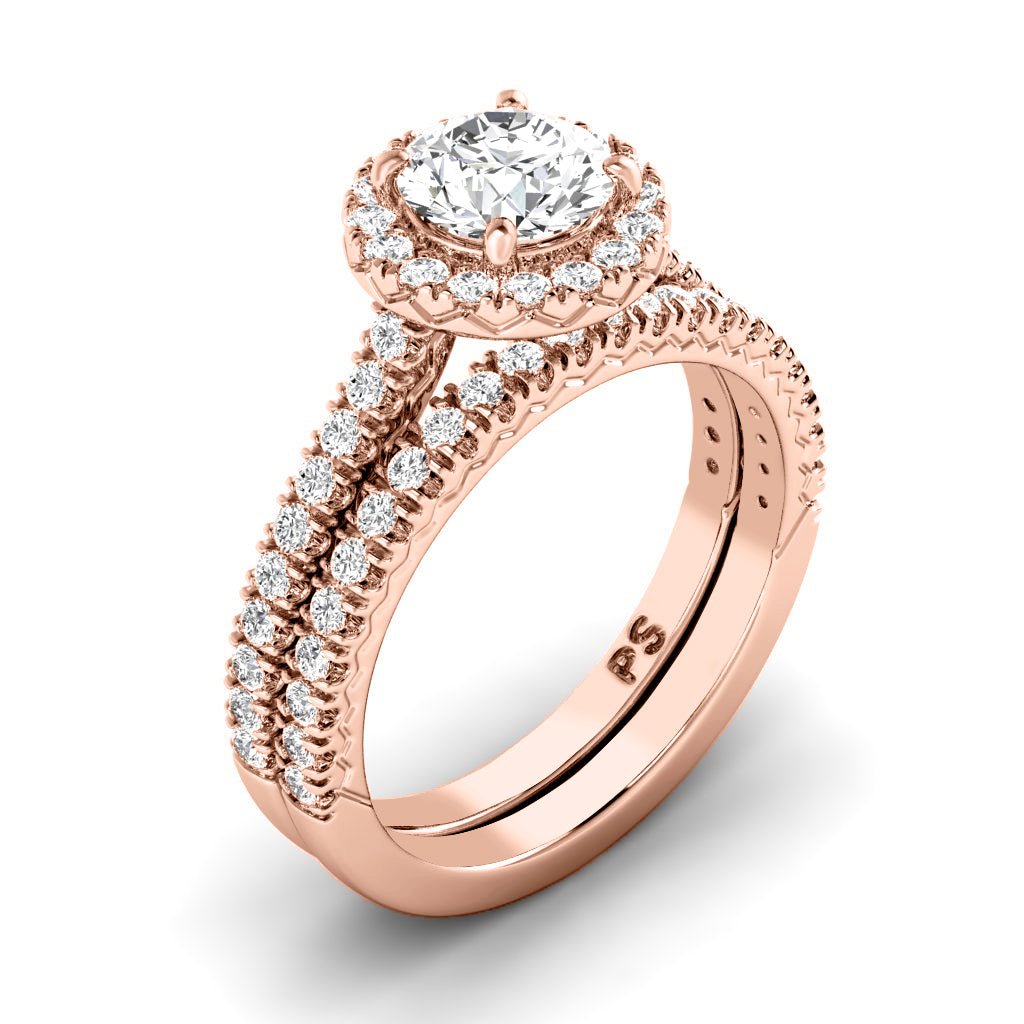 1.20-6.70 CT Round Cut Diamonds - Bridal Set