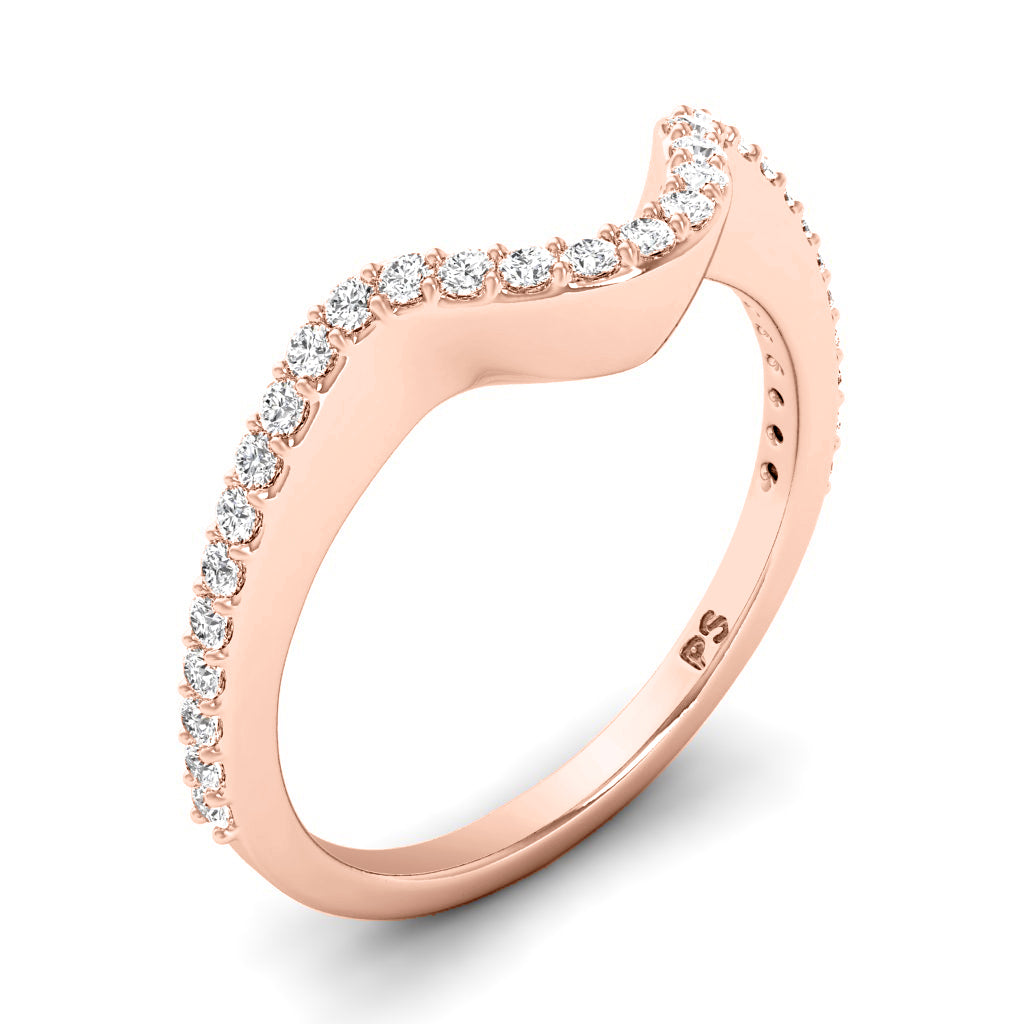 0.35 CT Round Cut Natural Diamonds - Wedding Band