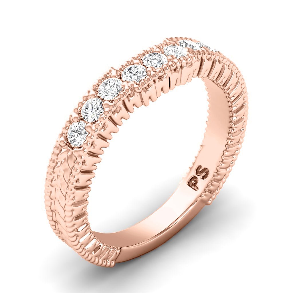 0.35 CT Round Cut Lab Grown Diamonds - Wedding Band - Primestyle.com