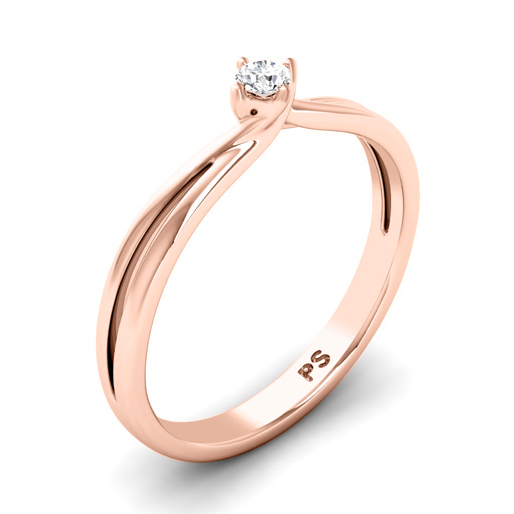 0.35-1.50 CT Round Cut Natural Diamonds - Solitaire Rings