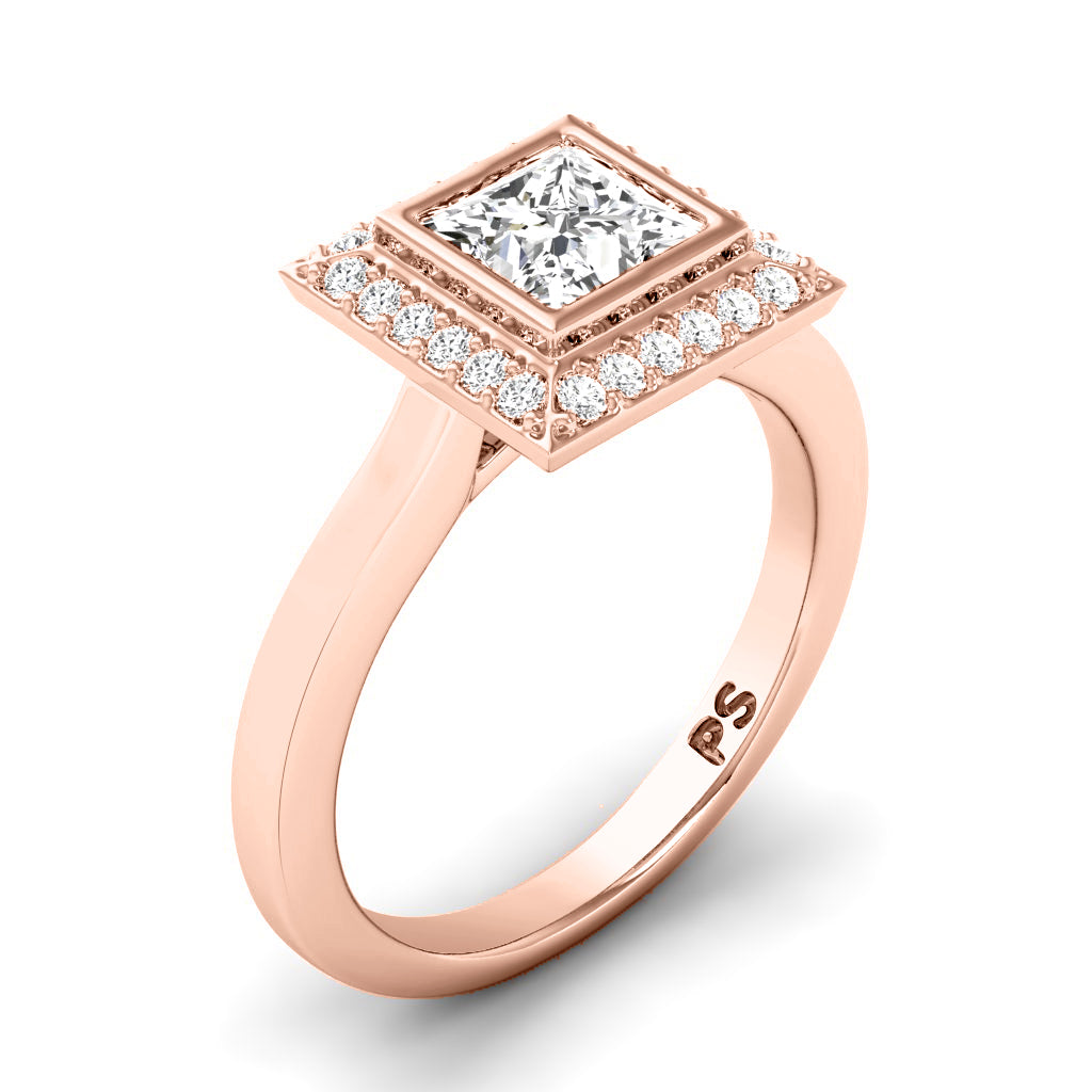0.49-1.64 CT Princess & Round Cut Natural Diamonds - Engagement Ring
