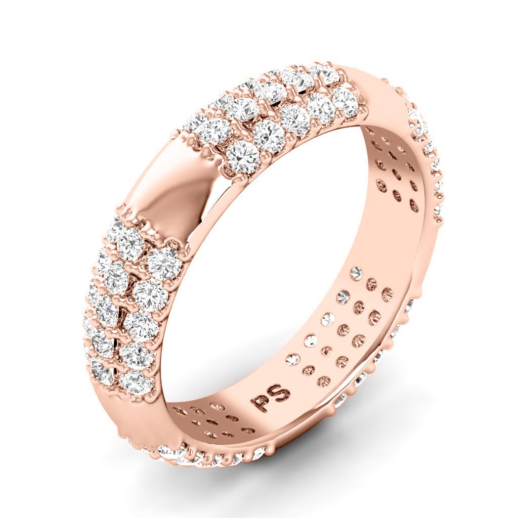 1.50 CT Round Cut Natural Diamonds - Mens Wedding Bands - Primestyle.com