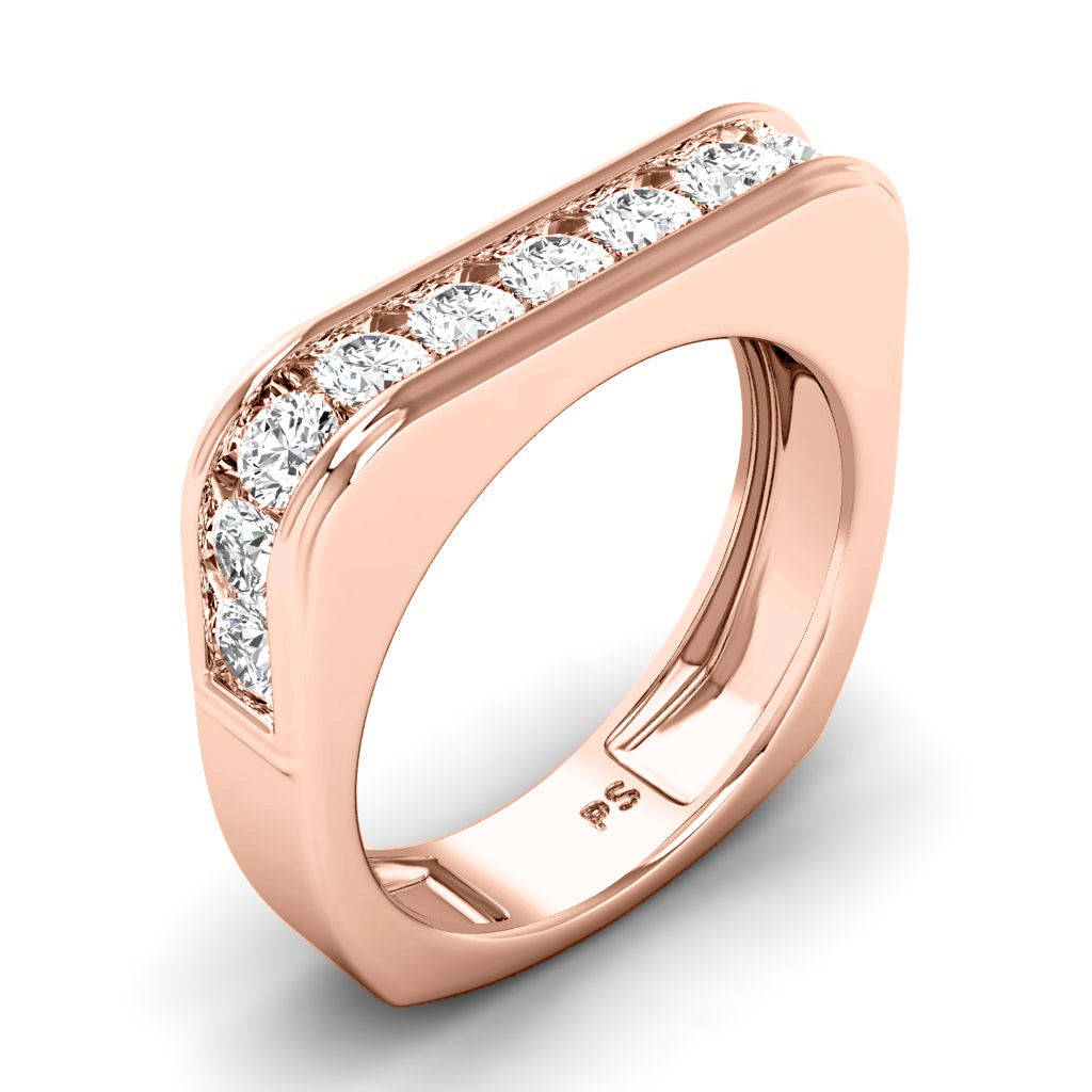 1.50 CT Round Cut Lab Grown Diamonds - Mens Wedding Band