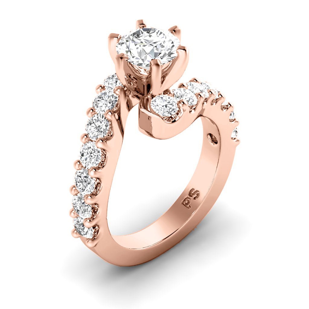 1.80-7.30 CT Emerald & Round Cut Diamonds - Engagement Ring