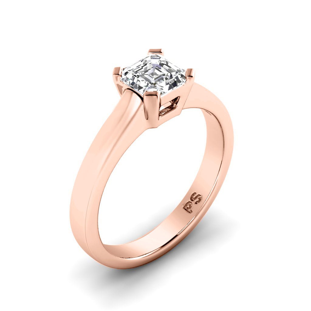 0.35-1.50 CT Ascher Cut Natural Diamonds - Solitaire Rings