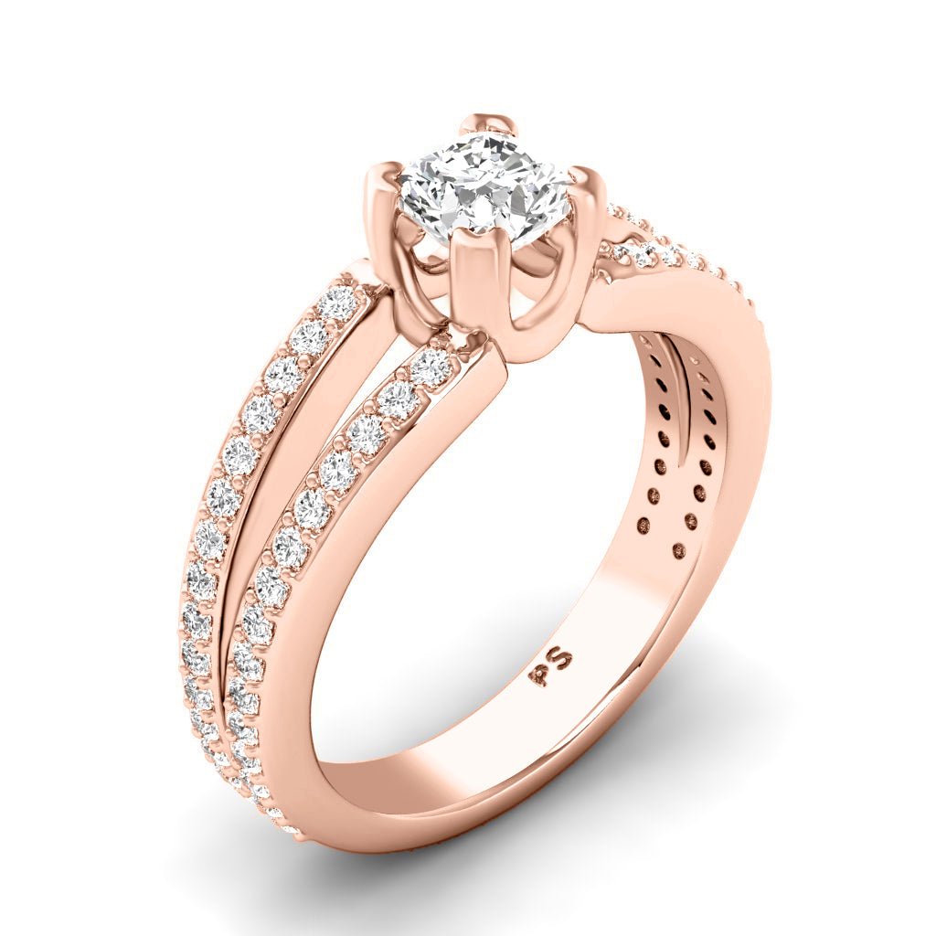 0.85 - 2.00 CT Cushion & Round Cut Natural Diamonds - Engagement Ring - Primestyle.com