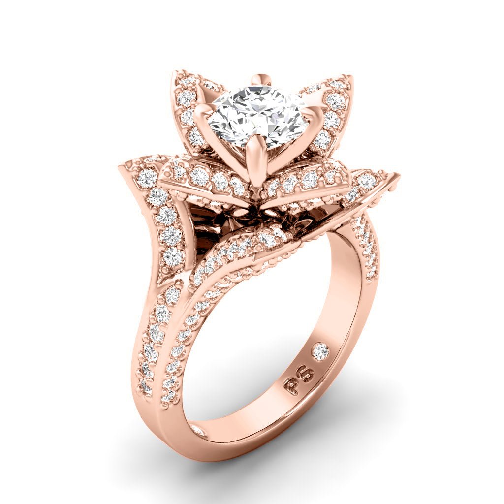 1.72-7.22 CT Round Cut Lab Grown Diamonds - Engagement Ring