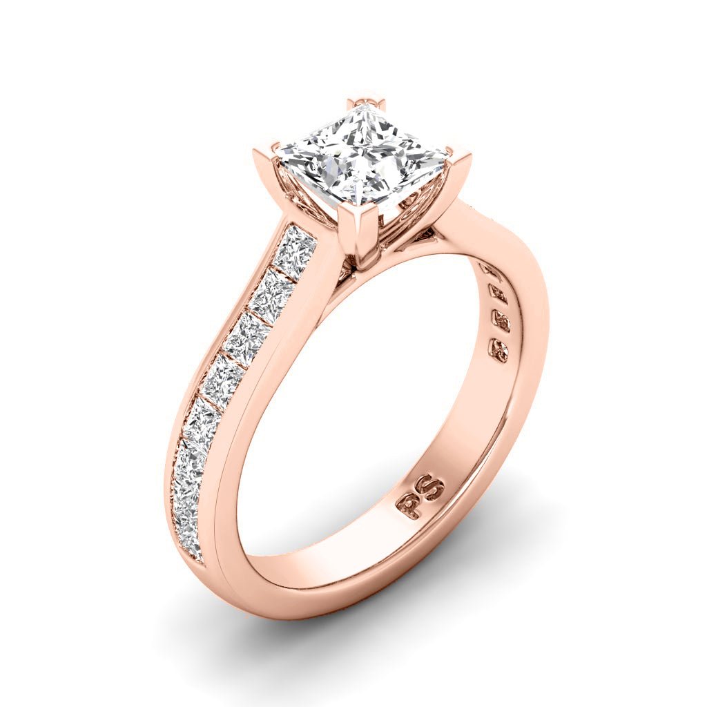 1.15 - 2.30 CT Princess Cut Natural Diamonds - Engagement Ring - Primestyle.com