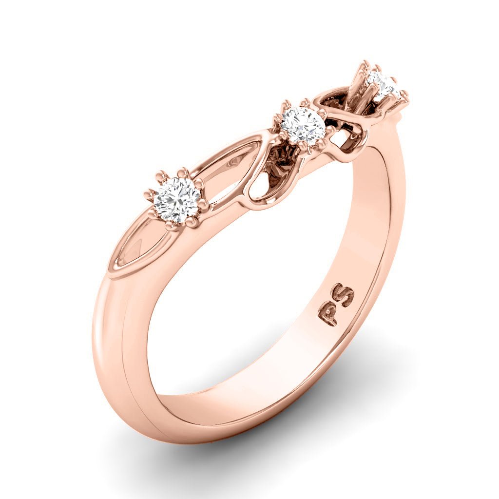 0.10 CT Round Cut Lab Grown Diamonds - Wedding Band - Primestyle.com