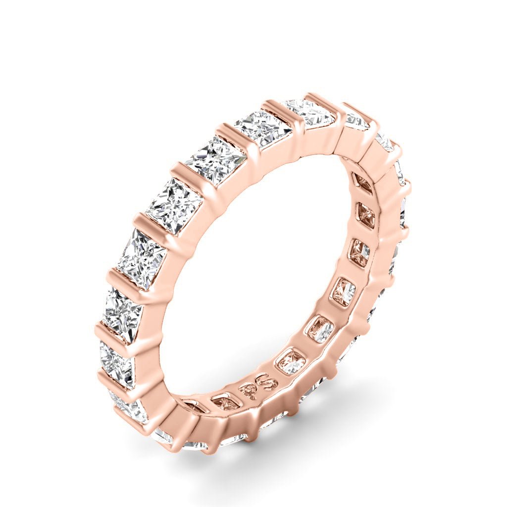 2.50 CT Princess Cut Natural Diamonds - Eternity Rings - Primestyle.com