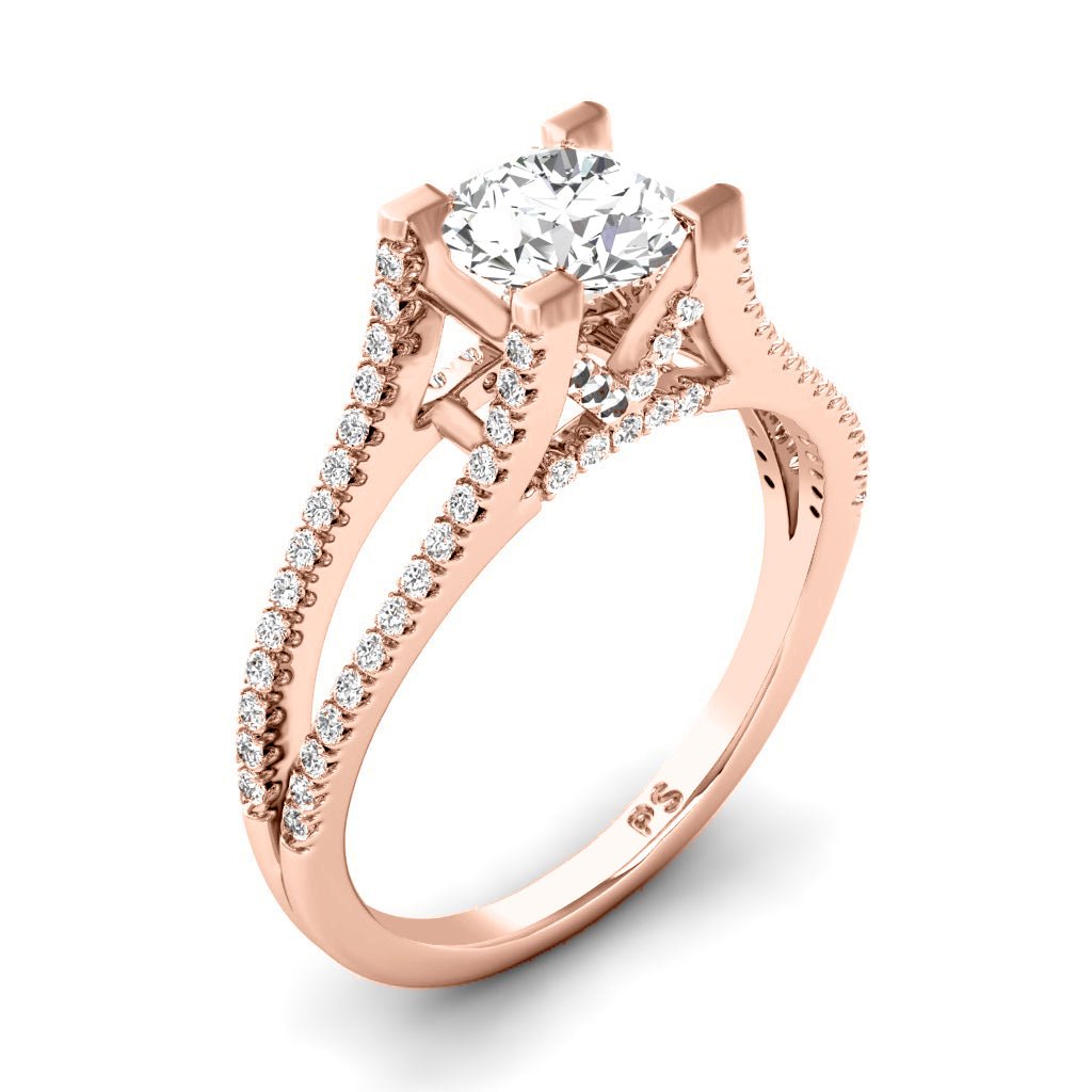 0.90-6.40 CT Round Cut Lab Grown Diamonds - Engagement Ring
